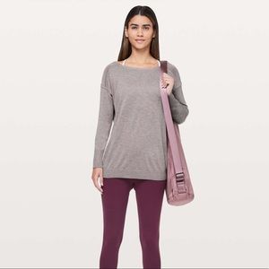 NWT Lululemon Athletica Full Extension Sweater, Size 8, Heathered Dark Chrome